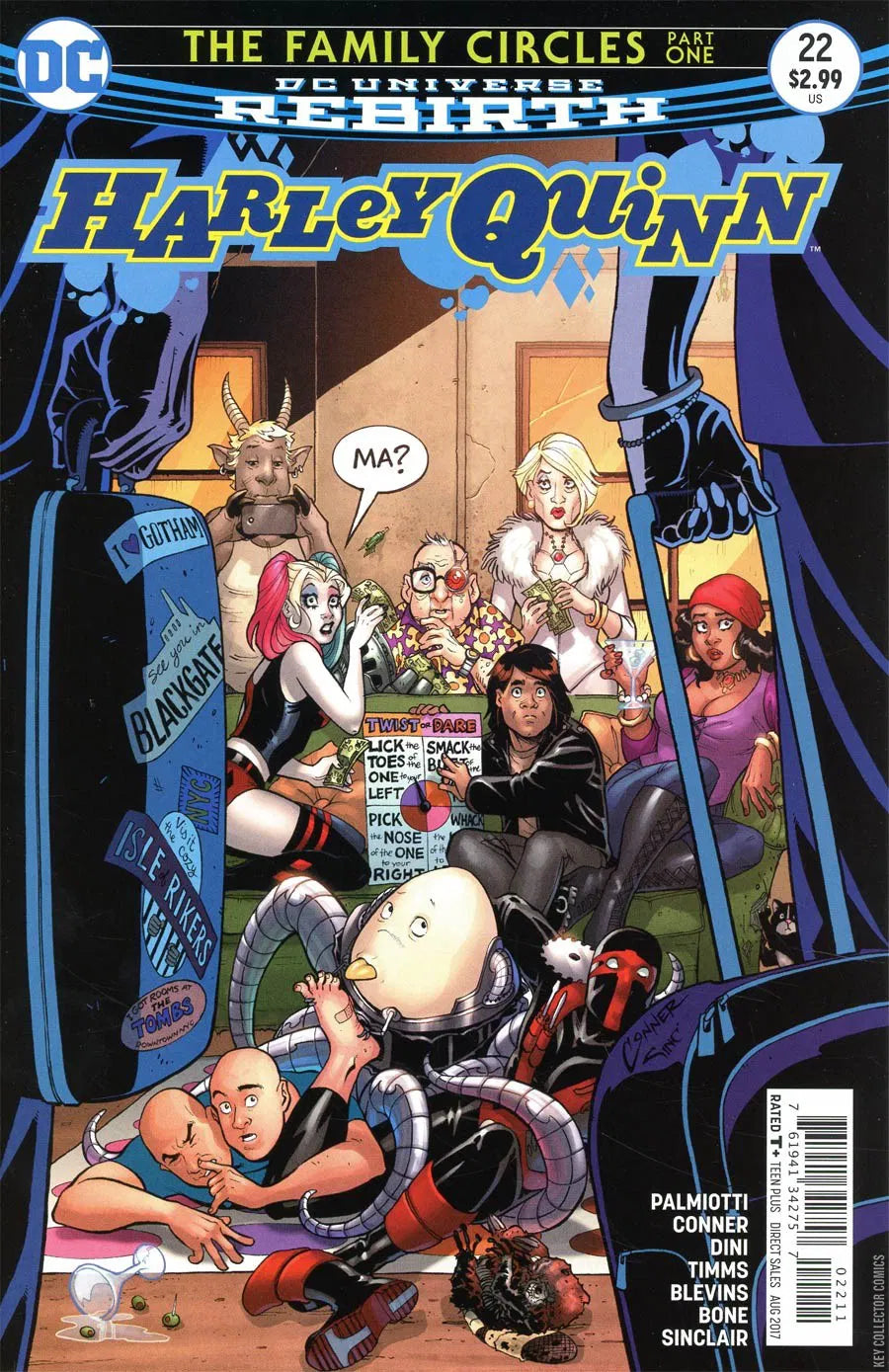 DC COMICS HARLEY QUINN VOL. 3 ISSUE #22 (1ST APPEARANCE OF GRISON, A WEASEL-LIKE FEMALE SUPER VILLAIN) (AUG 2017) (🔑 KEY ISSUE) (📌 CONDITION 9.5)