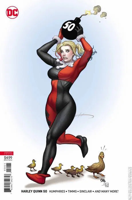 DC COMICS HARLEY QUINN VOL. 3 ISSUE #50 (FRANK CHO - 1966 BATMAN MOVIE PARODY VARIANT COVER) (EXTRA-SIZED ANNIVERSARY ISSUE) (NOV 2018) (📌 CONDITION 8.5/9.0)