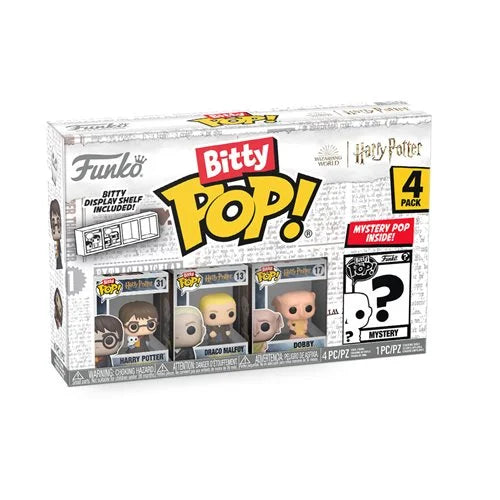 FUNKO BITTY POP! HARRY POTTER SERIES 1: HARRY POTTER / DRACO MALFOY / DOBBY (4-PACK) (MYSTERY POP INSIDE)