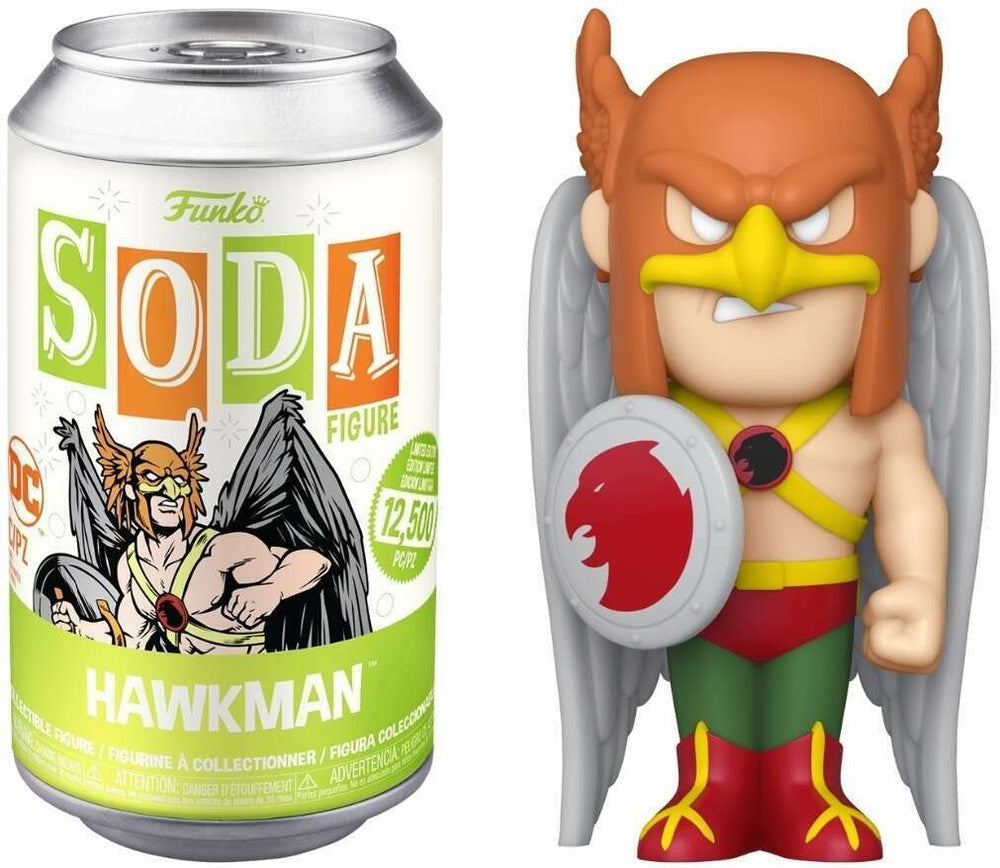 FUNKO SODA! DC HEROES HAWKMAN W/ SHIELD (LE 10,500) (COMMON / NOT SEALED) (📌 CONDITION 9.5)
