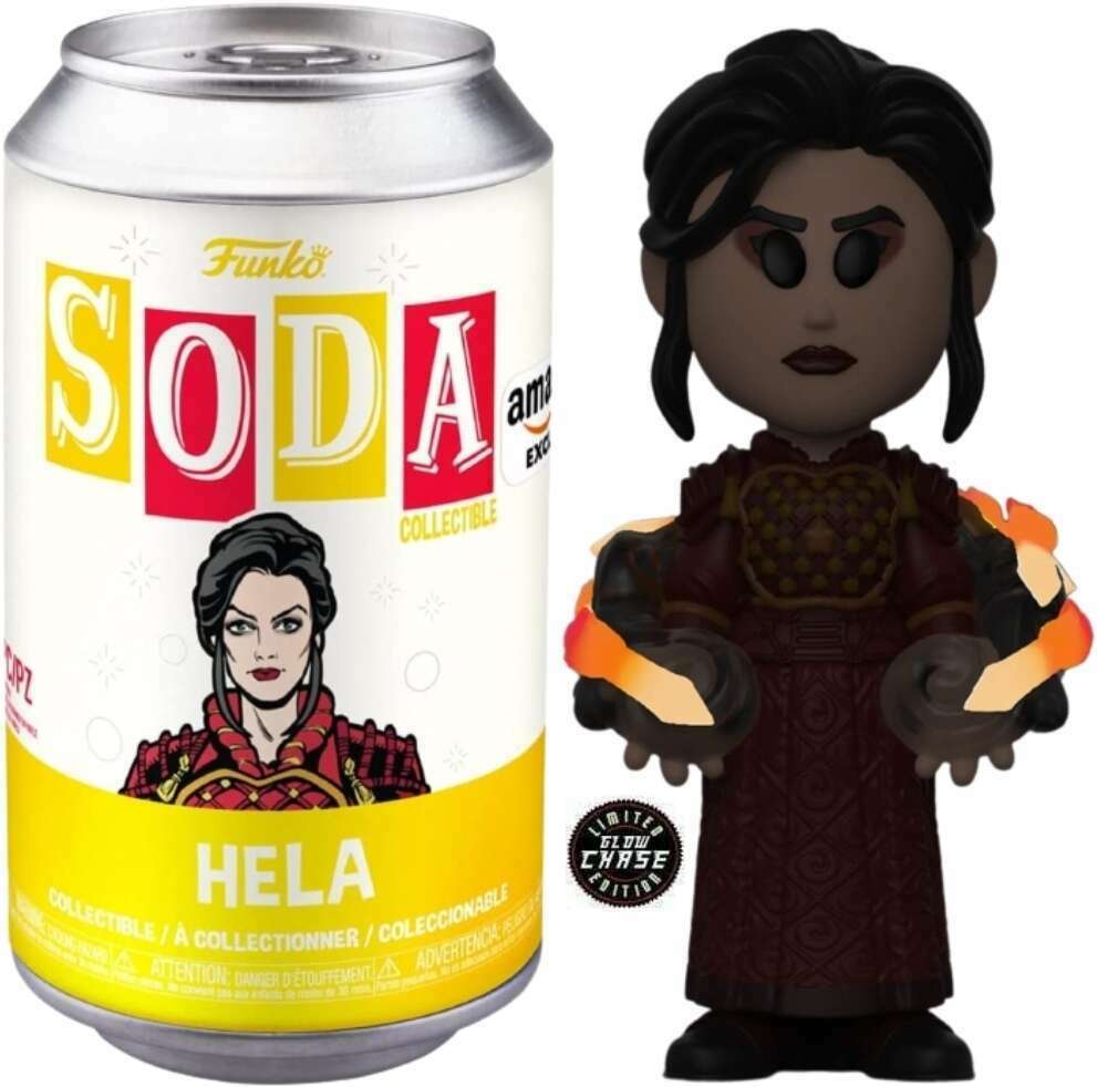 FUNKO SODA FIGURE! MARVEL WHAT IF...?: HELA WITH DAGGERS (GLOW CHASE) (AMAZON EXCLUSIVE STICKER)