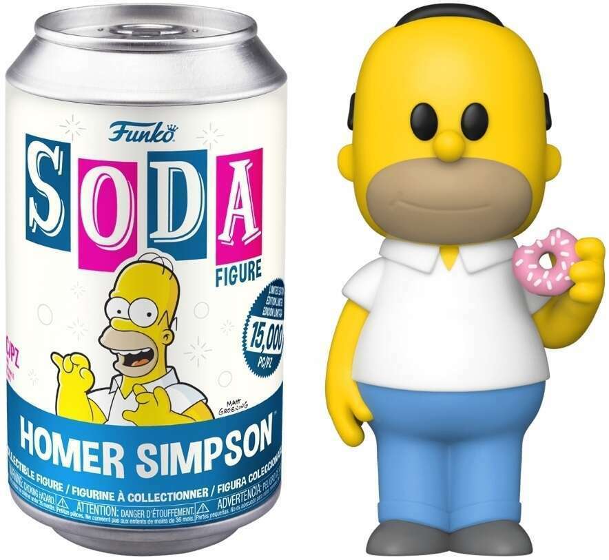 FUNKO SODA! TELEVISION THE SIMPSONS: HOMER SIMPSON W/ DOUGHNUT (LE 12,500) (COMMON / NOT SEALED) (📌 CONDITION 9.5)