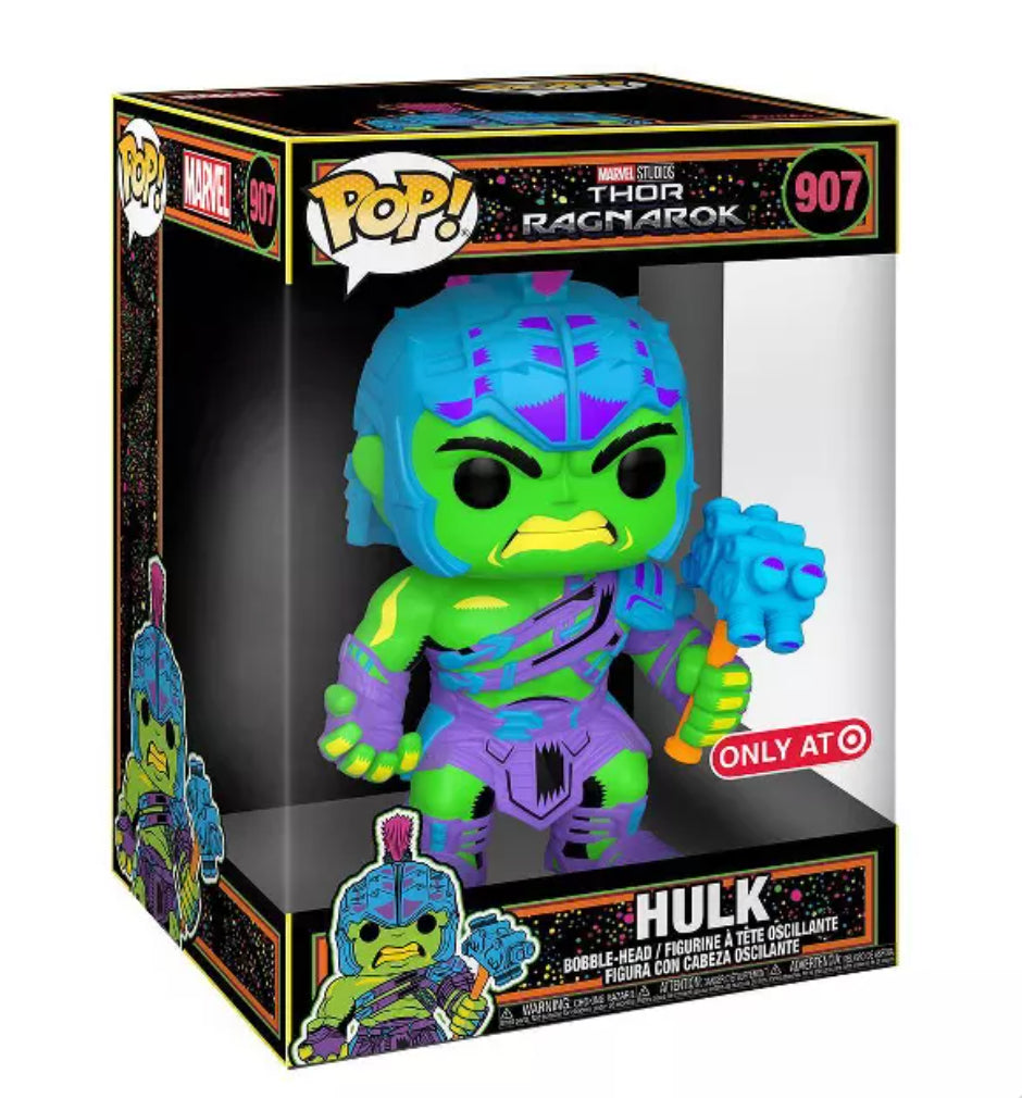 FUNKO POP! MARVEL THOR RAGNAROK: BLACKLIGHT HULK #907 (10 INCH