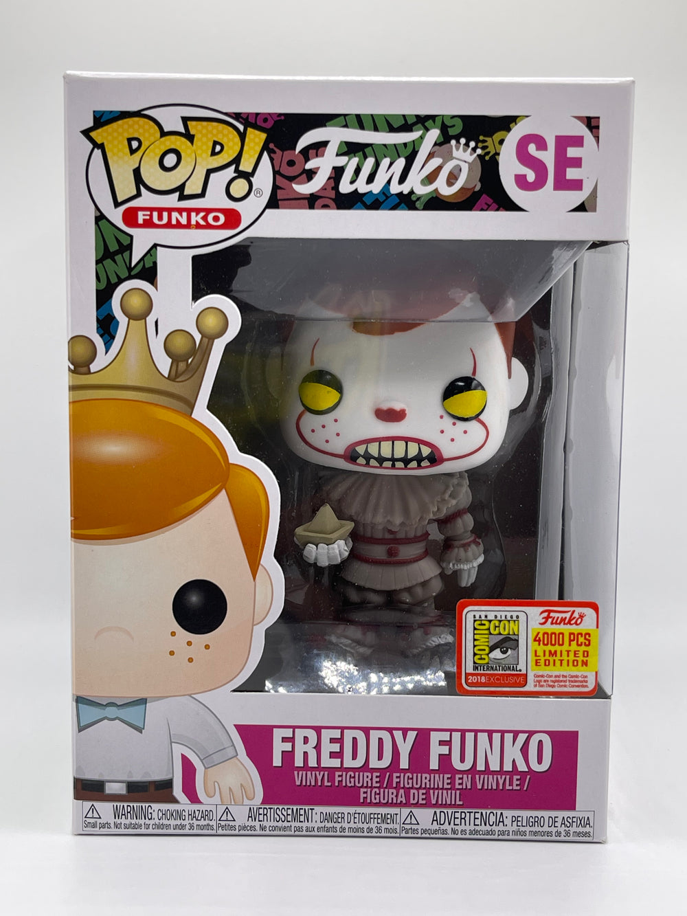 FUNKO POP! FREDDY FUNKO: FREDDY FUNKO AS PENNYWISE (FREDDYWISE) #SE (LE 4000) (2018 SDCC/FUNDAYS EXCLUSIVE) (📌 CONDITION 9.5)