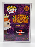 
              FUNKO POP! FREDDY FUNKO / CHILD'S PLAY 2: FREDDY FUNKO AS CHUCKY #SE (LE 5000) (2019 BOX OF FUN EXCLUSIVE STICKER) (📌 CONDITION 9.5)
            