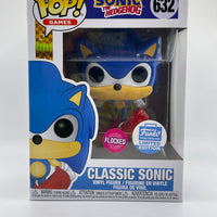 FUNKO POP! GAMES SONIC THE HEDGEHOG: CLASSIC SONIC #632 (FLOCKED) (FUNKO-SHOP EXCLUSIVE STICKER)