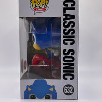FUNKO POP! GAMES SONIC THE HEDGEHOG: CLASSIC SONIC #632 (FLOCKED) (FUNKO-SHOP EXCLUSIVE STICKER)