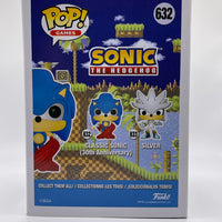 FUNKO POP! GAMES SONIC THE HEDGEHOG: CLASSIC SONIC #632 (FLOCKED) (FUNKO-SHOP EXCLUSIVE STICKER)