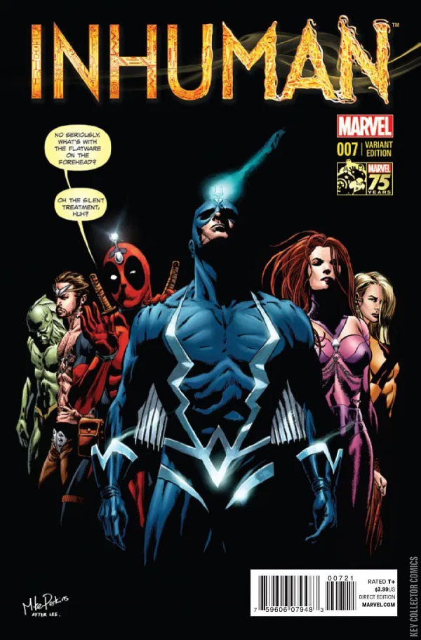 MARVEL COMICS INHUMAN ISSUE #7 (DEADPOOL 75TH ANNIVERSARY VARIANT / RETAILER INCENTIVE) (DEC 2014) (📌 CONDITION 8.5/9.0)