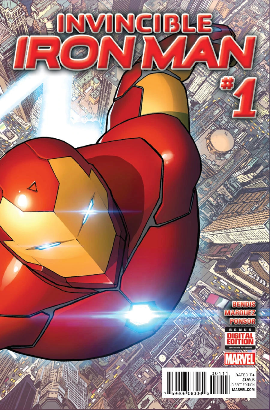 MARVEL COMICS INVINCIBLE IRON MAN VOL. 2 ISSUE #1 (DEC 2015) (📌 CONDITION 9.5)