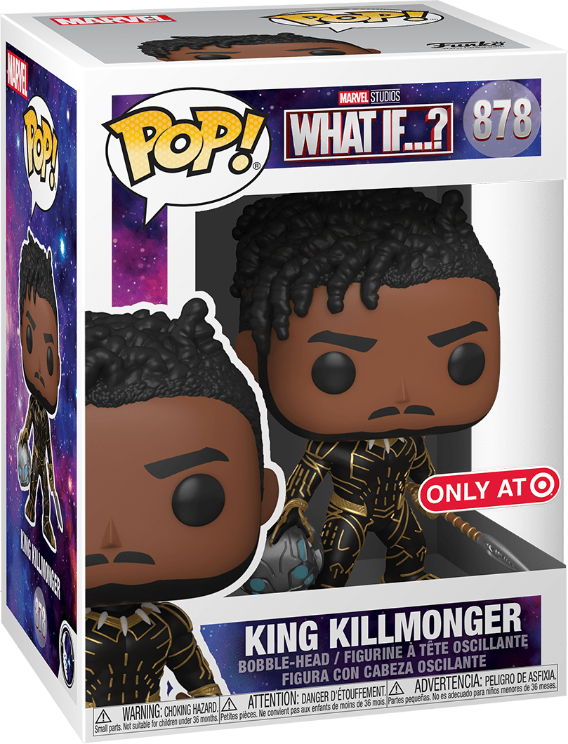FUNKO POP! MARVEL WHAT IF...?: KING KILLMONGER #878 (TARGET EXCLUSIVE STICKER) (📌CONDITION 9.5)