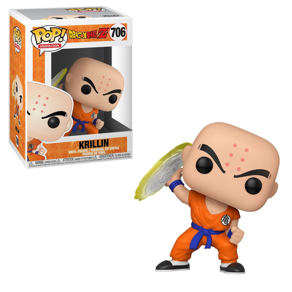 FUNKO POP! ANIMATION DRAGON BALL Z: KRILLIN W/ DESTRUCTO DISK #706 (📌CONDITION 9.0/9.5)