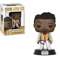 FUNKO POP! STAR WARS SOLO MOVIE: LANDO CALRISSIAN #251 (WHITE OUTFIT) (HOT TOPIC EXCLUSIVE STICKER)