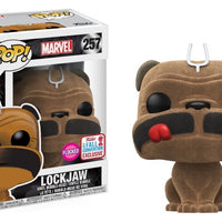 FUNKO POP! MARVEL INHUMANS: FLOCKED LOCKJAW #257 (2017 FALL CONVENTION STICKER) (📌 CONDITION 9.0/9.5)