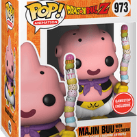 FUNKO POP & TEE! ANIMATION DRAGON BALL Z: MAJIN BUU W/ ICE CREAM #973 (POP & TEE COMBO) (GAMESTOP EXCLUSIVE STICKER) (SIZE 2XL) (📌CONDITION 9.5)