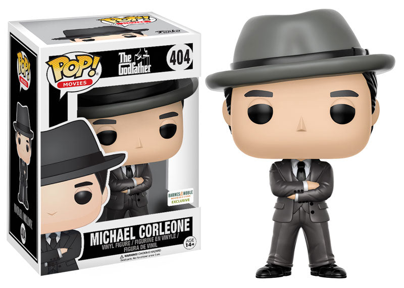 FUNKO POP! MOVIES THE GODFATHER: MICHAEL CORLEONE W/ GREY HAT #404 (BARNES & NOBLE EXCLUSIVE STICKER) (📌CONDITION 9.0/9.5)