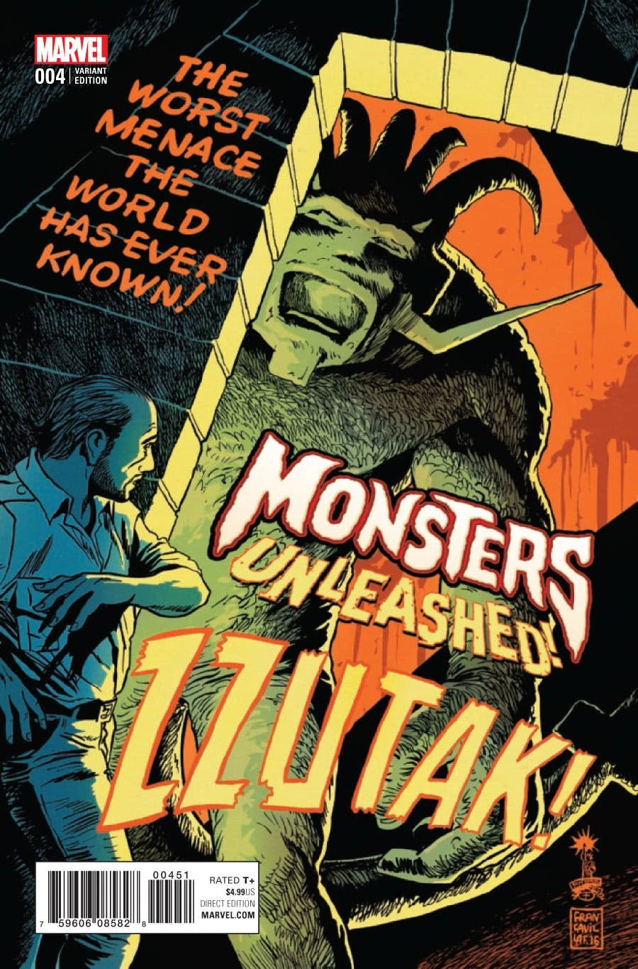 MARVEL COMICS MONSTERS UNLEASHED VOL. 2 ISSUE #4 (FRANCESCO FRANCAVILLA 1950S MOVIE COVER VARIANT) (MAY 2017) (📌 CONDITION 9.5)