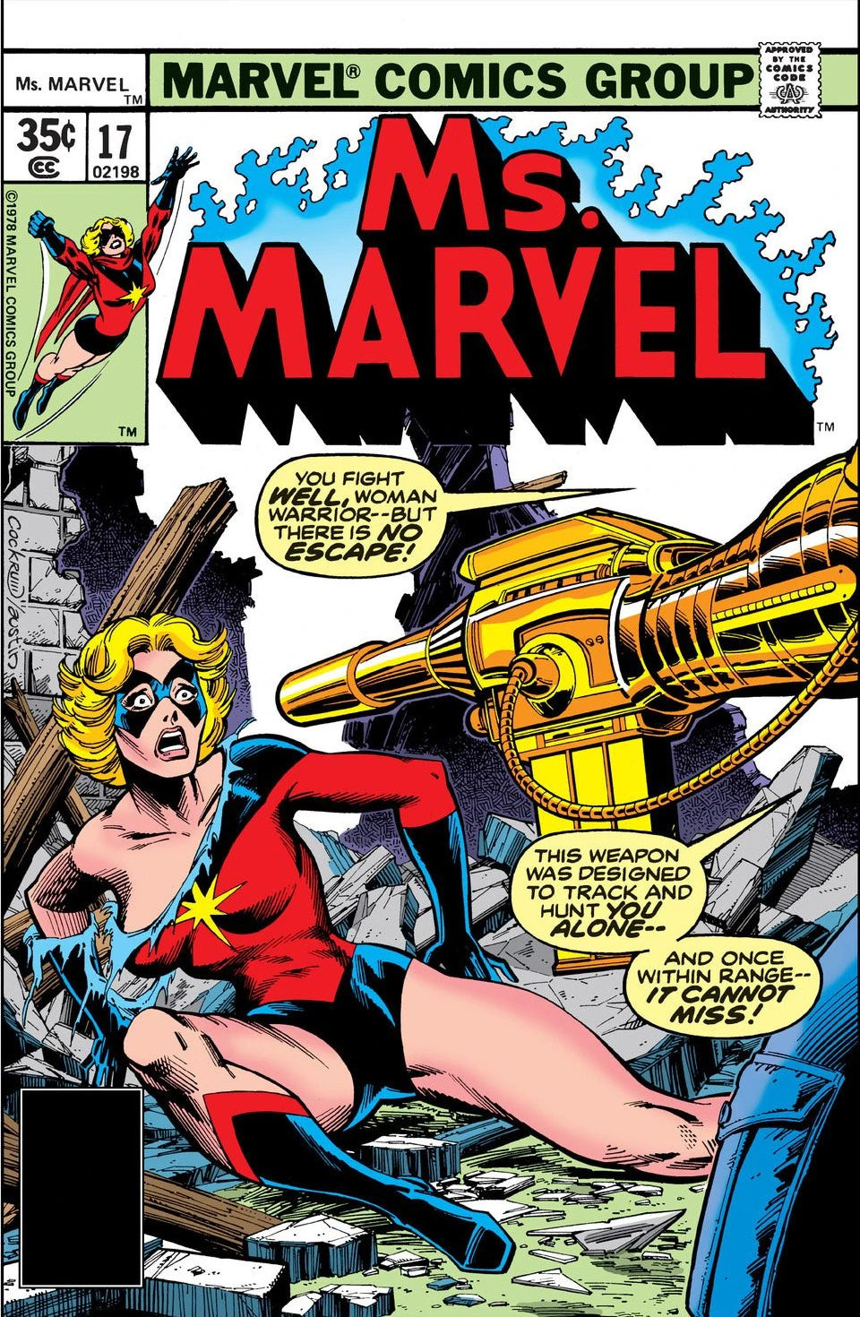 MARVEL COMICS MS. MARVEL VOL. 1 ISSUE #17 (2ND CAMEO APPEARANCE OF MYSTIQUE) (NEWSSTAND EDITION) (MAY 1978) (🔑 KEY ISSUE) (📌 CONDITION 7.0)