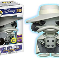 FUNKO POP! DISNEY DARKWING DUCK: GLOW NEGATRON #300 (2017 SUMMER CONVENTION STICKER) (📌CONDITION 9.5)