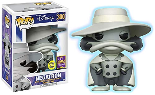 FUNKO POP! DISNEY DARKWING DUCK: GLOW NEGATRON #300 (2017 SUMMER CONVENTION STICKER) (📌CONDITION 9.5)