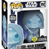 FUNKO POP! STAR WARS THE EMPIRE STRIKES BACK: OBI-WAN KENOBI (GLOW) #392 (LE 3,000) (2020 STAR WARS CELEBRATION STICKER) (📌CONDITION 9.0/9.5)