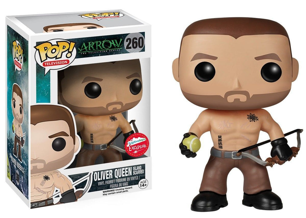 FUNKO POP! TELEVISION ARROW: OLIVER QUEEN (ISLAND SCARRED) #260 (FUGITIVE TOYS EXCLUSIVE STICKER)