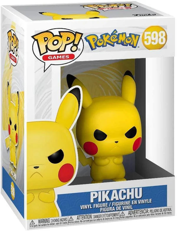 FUNKO POP! GAMES POKEMON: PIKACHU (ANGRY) #598 (📌 CONDITION 9.5)