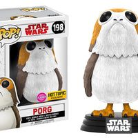 FUNKO POP! STAR WARS FLOCKED PORG #198 (HOT TOPIC EXCLUSIVE STICKER) (📌 CONDITION 8.5/9.0)