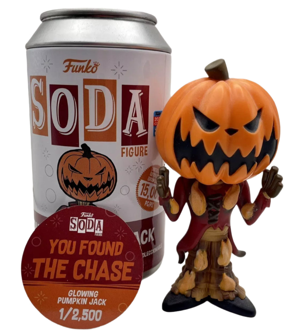 FUNKO SODA! THE NIGHTMARE BEFORE CHRISTMAS: GLOW PUMPKIN KING JACK (LE 2,500) (CHASE / NOT SEALED) (2021 FALL CONVENTION EXCLUSIVE) (📌 CONDITION 9.5)