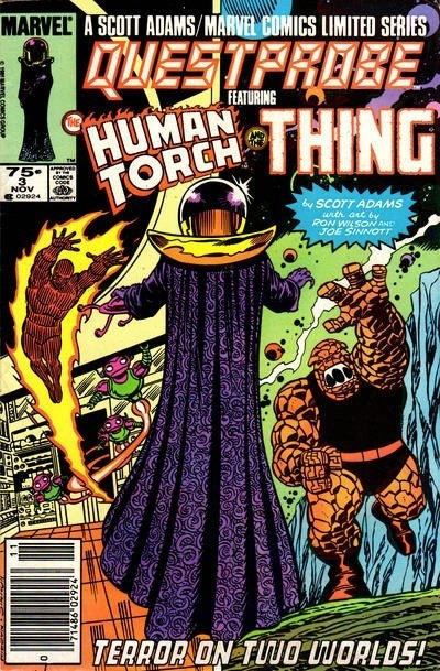 MARVEL COMICS QUESTPROBE ISSUE #3 (MINI-SERIES) (NEWSSTAND EDITION) (HUMAN TORCH & THE THING) (NOV 1985) (📌 CONDITION 8.0)