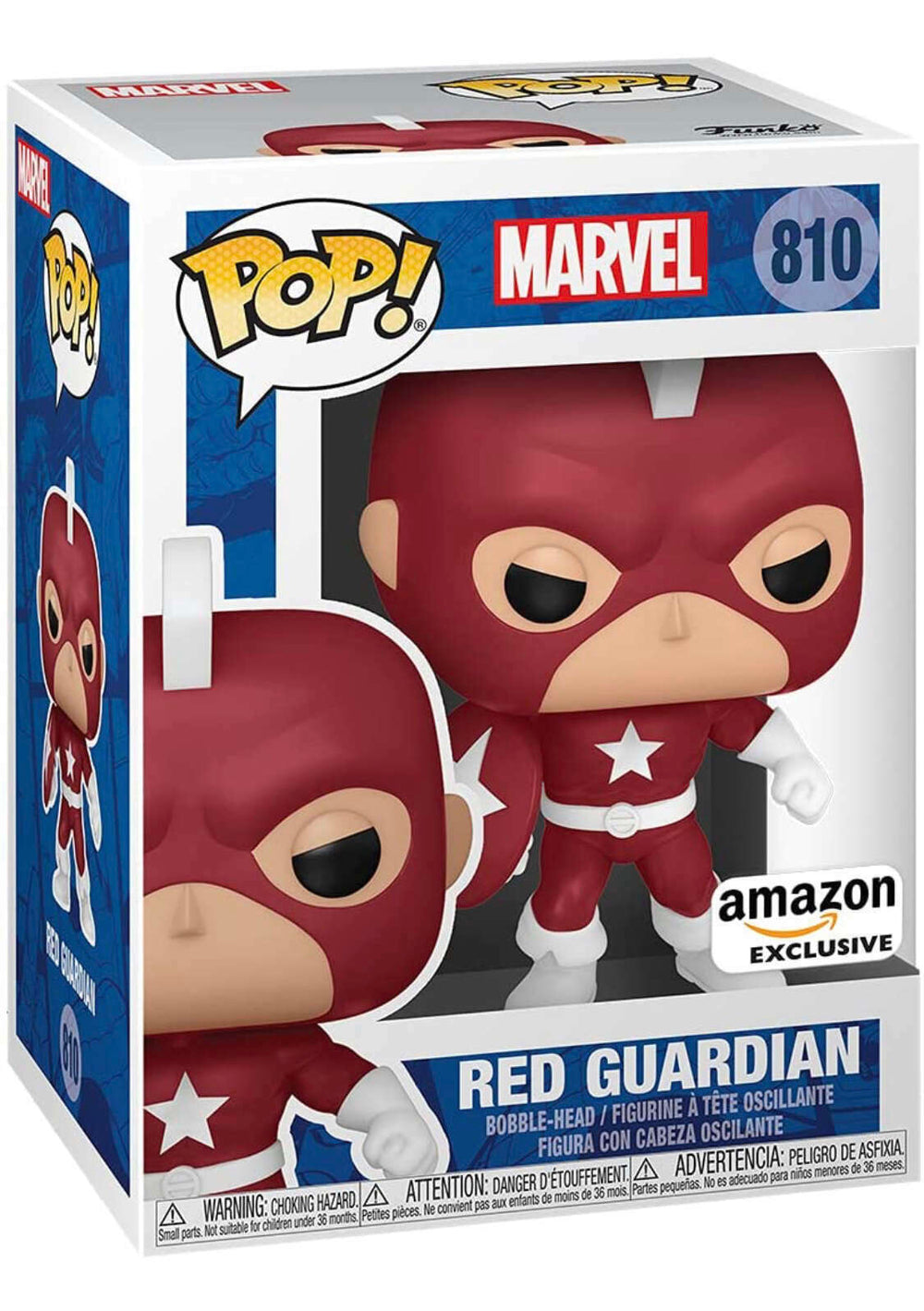 FUNKO POP! MARVEL RED GUARDIAN #810 (AMAZON EXCLUSIVE STICKER) (YEAR OF THE SHIELD STICKER) (📌CONDITION 8.5/9.0)