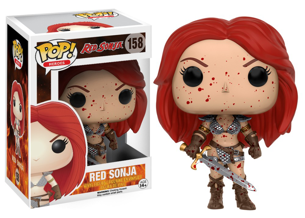 FUNKO POP! DC HEROES DYNAMITE ENTERTAINMENT: BLOODY RED SONJA #158 (PREVIEWS EXCLUSIVE STICKER) (📌 CONDITION 8.5/9.0)