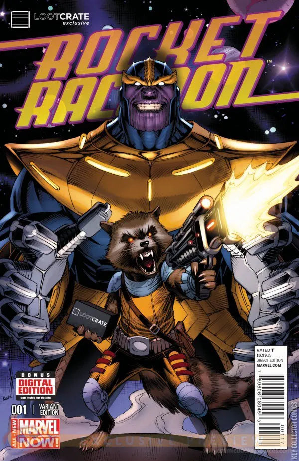 MARVEL COMICS ROCKET RACCOON VOL. 1 ISSUE #1 (LOOT CRATE EXCLUSIVE VARIANT COVER) (SEPT 2014) (📌 CONDITION 8.5/9.0)