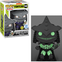 SHREDDER WITH WEAPON #1140 (GLOW) (FUNKO-SHOP EXCLUSIVE STICKER) (TMNT) (TEENAGE MUTANT NINJA TURTLES) FUNKO POP