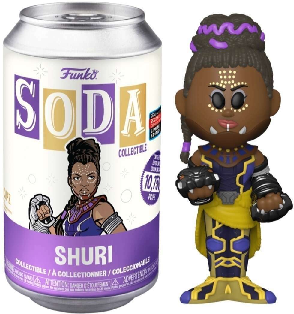 FUNKO SODA! MARVEL BLACK PANTHER: SHURI (LE 8,950) (COMMON / NOT SEALED) (2022 FALL CONVENTION EXCLUSIVE) (📌 CONDITION 9.5)