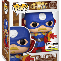 FUNKO POP! MARVEL INFINITY WARPS: GLOW SOLDIER SUPREME #858 (AMAZON EXCLUSIVE) (📌 CONDITION 8.5/9.0)