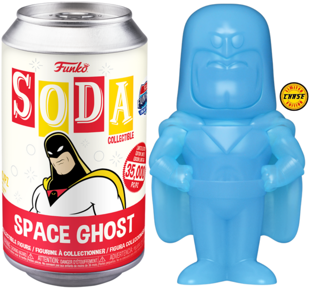 SPACE GHOST (TRANSLUCENT) (LE 5,800) (CHASE/NOT SEALED) (FUN ON THE RUN ONLINE EXCLUSIVE) FUNKO SODA FIGURE