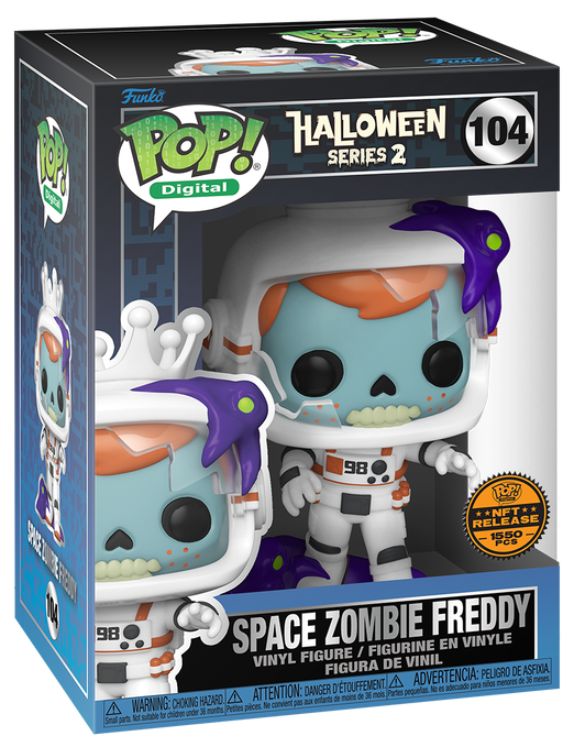 FUNKO POP! DIGITAL FREDDY FUNKO: SPACE ZOMBIE FREDDY #104 (NFT LEGENDARY / LE 1550) (HALLOWEEN SERIES 2) (📌 CONDITION 9.5)