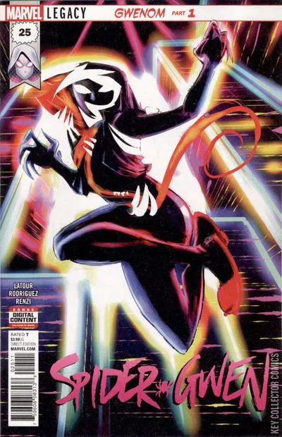 MARVEL COMICS SPIDER-GWEN VOL. 2 ISSUE #25 (2ND APPEARANCE OF GWENOM) (MEDUSA STAMP INSIDE BOOK) (DEC 2017) (🔑KEY ISSUE) (📌 CONDITION 9.5)