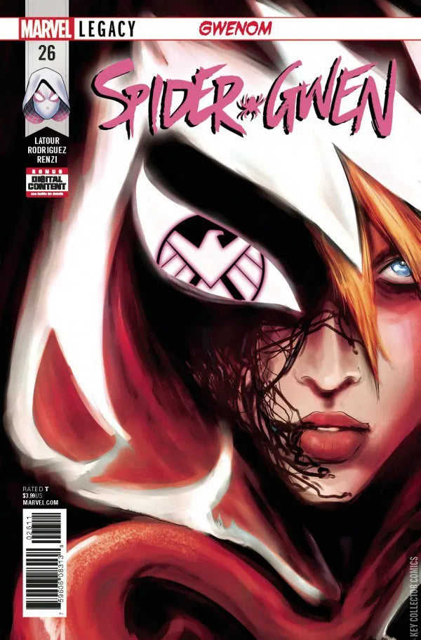 MARVEL COMICS SPIDER-GWEN VOL. 2 ISSUE #26 (COVER ART FEATURING GWENOM / GWEN STACY / VENOM SYMBIOTE) (JAN 2018) (📌 CONDITION 9.5)