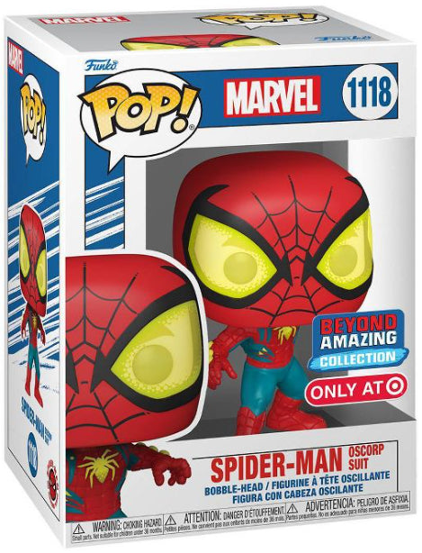 SPIDER-MAN #1118 (OSCORP SUIT) (BEYOND AMAZING COLLECTION STICKER) (TARGET EXCLUSIVE STICKER) FUNKO POP