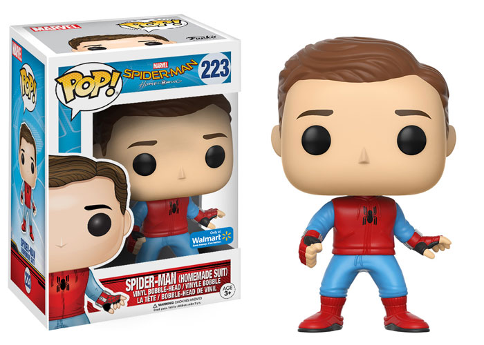 SPIDER-MAN #223 (HOMEMADE SUIT) (HOMECOMING) (WALMART EXCLUSIVE STICKER) FUNKO POP