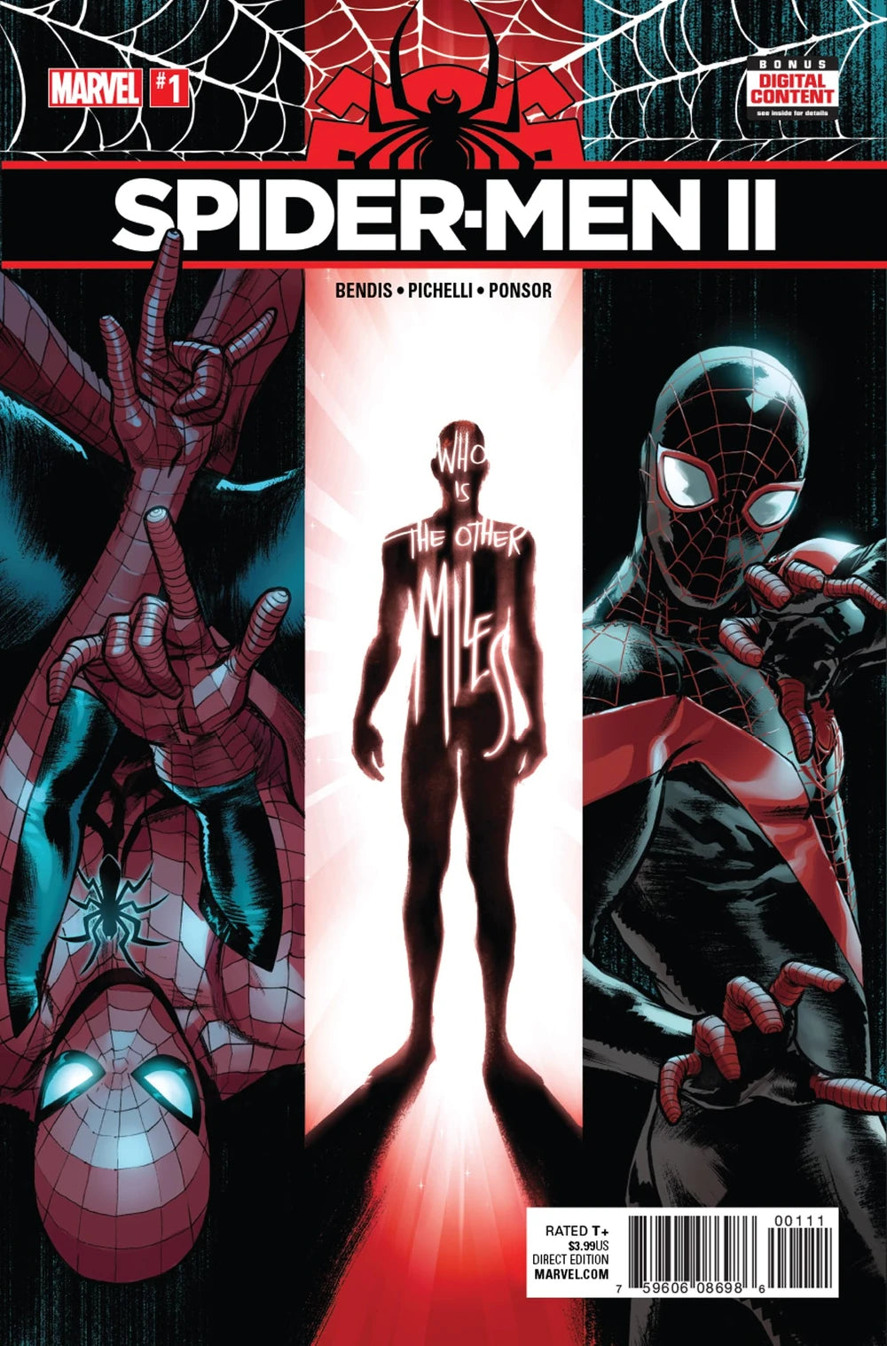 MARVEL COMICS SPIDER-MAN II ISSUE #1 (MINI-SERIES) (1ST APPEARANCE OF EVIL MILES MORALES) (SEPT 2017) (🔑 KEY ISSUE) (📌 CONDITION 9.0/9.5)