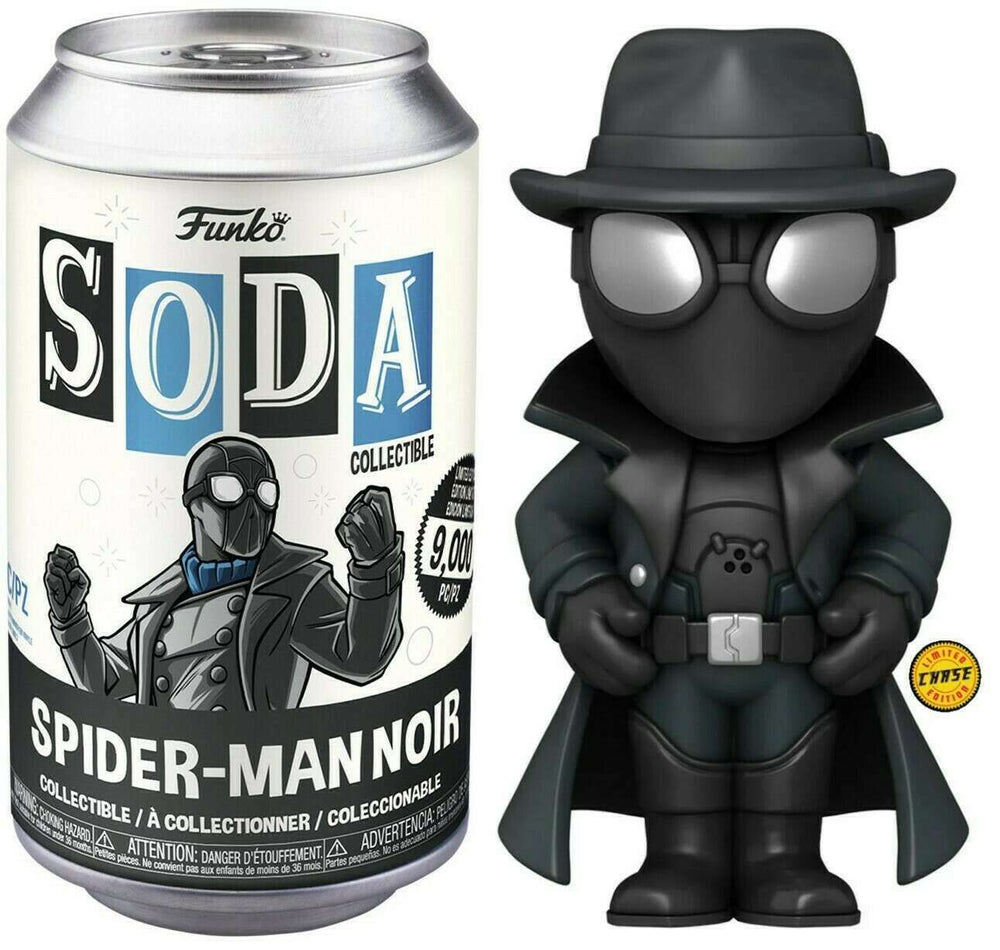 FUNKO SODA! MARVEL SPIDER-MAN NOIR W/ FEDORA (LE 1,500) (CHASE / NOT SEALED) (📌 CONDITION 9.5)