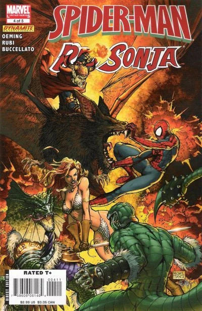 MARVEL COMICS SPIDER-MAN / RED SONJA ISSUE #4 (MINI-SERIES) (JAN 2008) (📌 CONDITION 8.5/9.0)