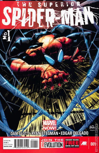 MARVEL COMICS THE SUPERIOR SPIDER-MAN VOL. 1 ISSUE #1 (1ST PRINT) (1ST SOLO TITLE WITH OTTO OCTAVIUS AS SPIDER-MAN) (JAN 2013) (🔑 KEY ISSUE) (📌 CONDITION 8.5/9.0)