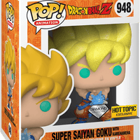 FUNKO POP! ANIMATION DRAGON BALL Z: SUPER SAIYAN GOKU WITH KAMEHAMEHA #948 (DIAMOND) (HOT TOPIC EXCLUSIVE STICKER) (📌CONDITION 9.0/9.5)