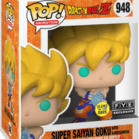 FUNKO POP! ANIMATION DRAGON BALL Z: GLOW SUPER SAIYAN GOKU W/ KAMEHAMEHA #948 (FYE EXCLUSIVE STICKER) (📌CONDITION 8.5/9.0)