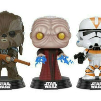 FUNKO POP! STAR WARS TAREFUL / UNHOODED EMPEROR / UTAPAU CLONE TROOPER (3-PACK) (WALMART EXCLUSIVE STICKER)