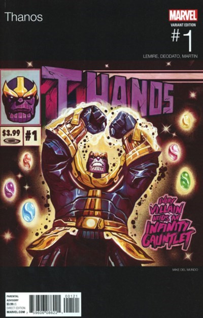 MARVEL COMICS THANOS VOL 2 ISSUE #1 (MIKE DEL MUNDO HIP-HOP VARIANT COVER) (COVER ART INSPIRED BY 